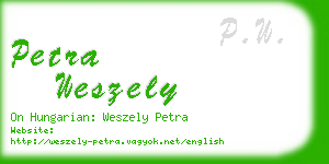 petra weszely business card